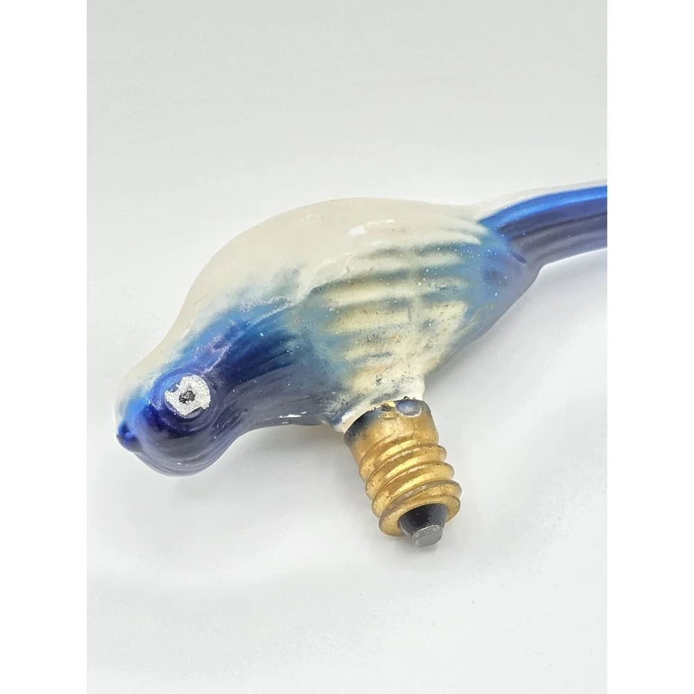 Vintage Blue Bird Figural Glass Light Bulb Mcm Art Deco Antique String‎ Light
